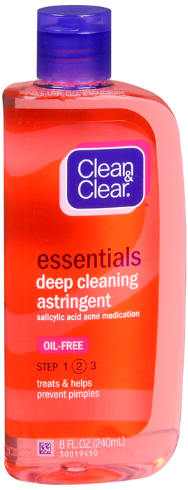 Pack of 12-Clean & Clear Astringent Deep Clean Liquid 8 oz By J&J Consumer USA 