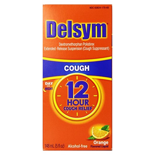 Pack of 12-Delsym 12HR Cough Orange Liquid 5 oz By RB Health  USA 