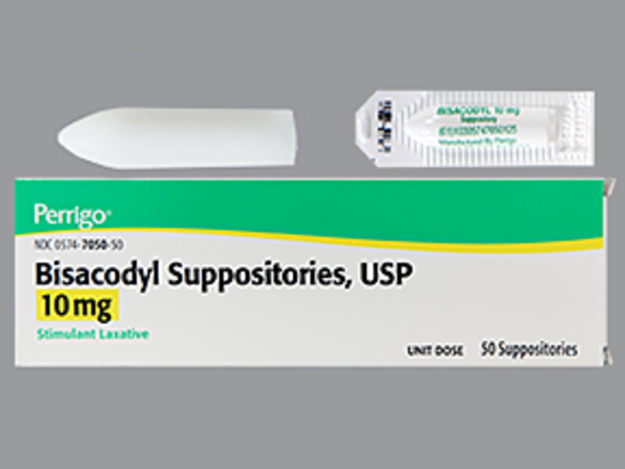 Case of 48-Bisacodyl 10 mg Suppository 10 mg 50 By Perrigo Co USA 