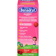 Pack of 12-Benadryl Kids Allergy Liquid Cherry 4 oz By J&J Consumer USA 