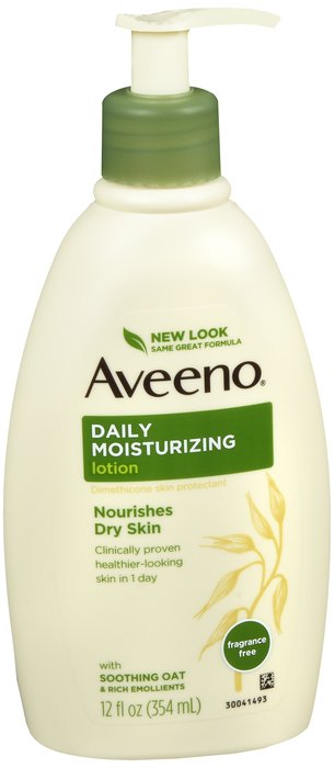 Pack of 12-Aveeno Lotion Daily Moisturizing Pump Unscented Lotion 12 oz By J&J Consumer USA 
