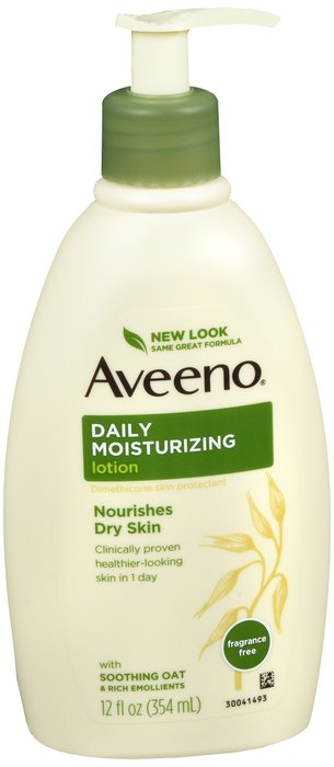 Aveeno Lotion Daily Moisturizing Pump Unscented Lotion 12 oz By J&J Consumer USA 