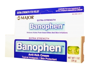 Banophen Anti-Itch 2% Cream Generic Benadryl 1 oz By Major Pharma USA 