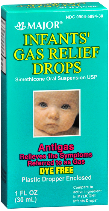 Pack of 12-Gas Relief Drop Infant Drops 30 ml By Major Pharma USA 