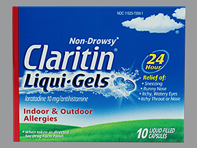 Claritin 10 mg 24HR Liquigel 10 By Bayer Corp/Consumer Health USA 
