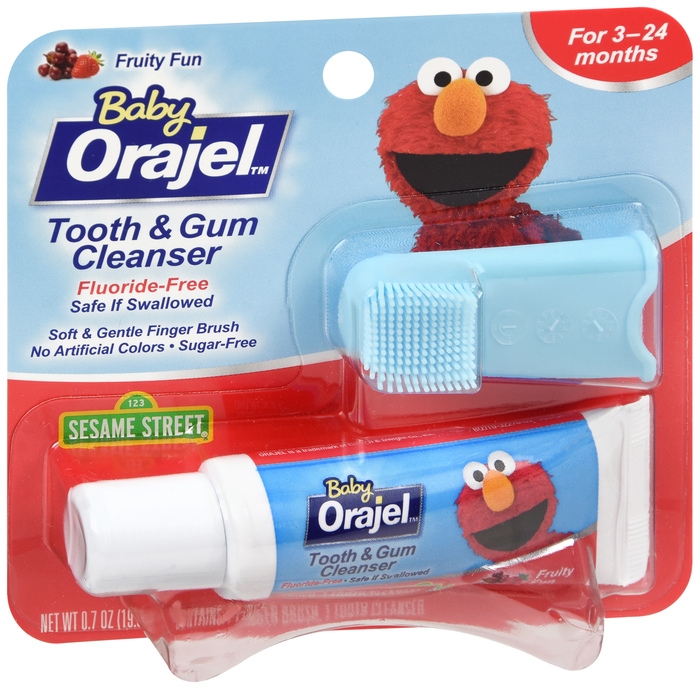 Case of 24-Orajel Baby Tooth Cleanser Fruit 0.7 oz By Church & Dwight USA 
