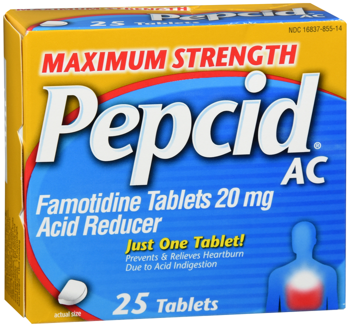 Case of 36-Pepcid Max Tablet Original Tab 25 By J&J Consumer USA 