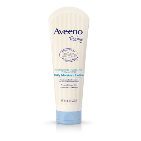 Aveeno Baby Daily Moisture Lotion For Delicate Skin Fragrance Free Lotion 8 oz By J&J Consumer USA 