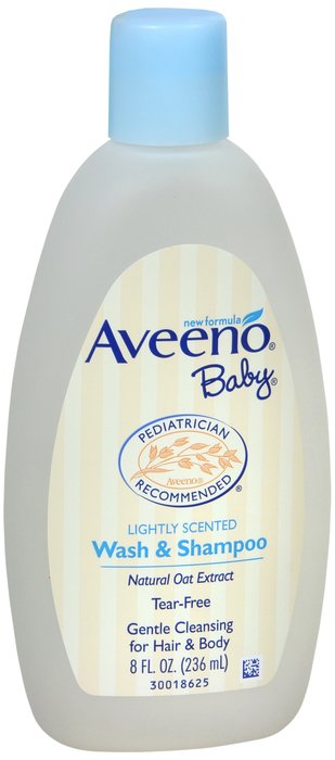 Case of 24-Aveeno Baby Wash/Shampoo Liquid 8 oz By J&J Consumer USA 