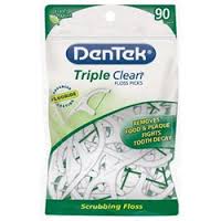 Case of 72-Dentek Floss Picks Mint 90 By Medtech USA 