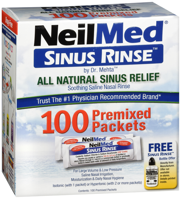 Pack of 12-Wound Wash Neilcleanse Steril Saline Spray 6 oz By Neilmed Pharmaceuticals USA 