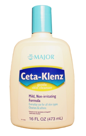 Pack of 12-Cetaclenz Skin Cleanser Liquid 473 ml By Major Pharma USA 