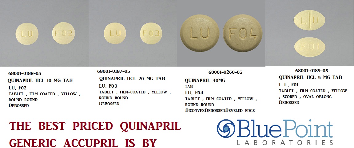Rx Item-Quinapril 20MG 90 Tab by Lupin Pharma USA 