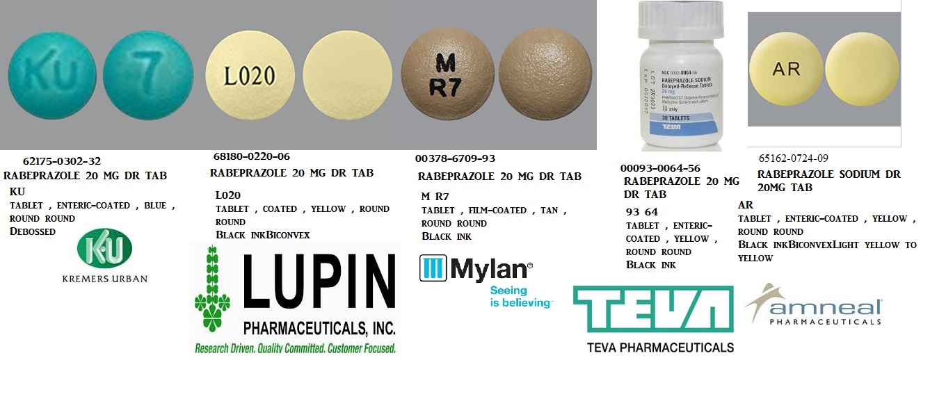 Rx Item-Rabeprazole 20MG DR 30 Tab by Lupin Pharma USA 