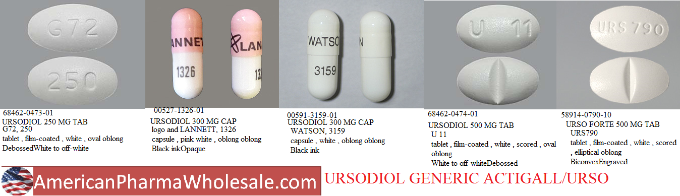 Rx Item-Ursodiol 250MG 100 Tab by Par Pharma USA 