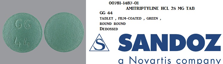 Rx Item-Amitriptyline Hcl 25MG 1000 Tab by Sandoz Pharma USA 