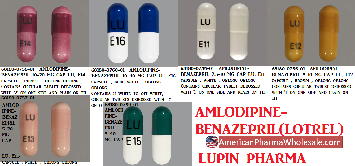 Rx Item-Amlodipine Besylate-Benazepril Gen Lotrel 10/40 MG 100 Cap by Bluepoint Pharma USA 
