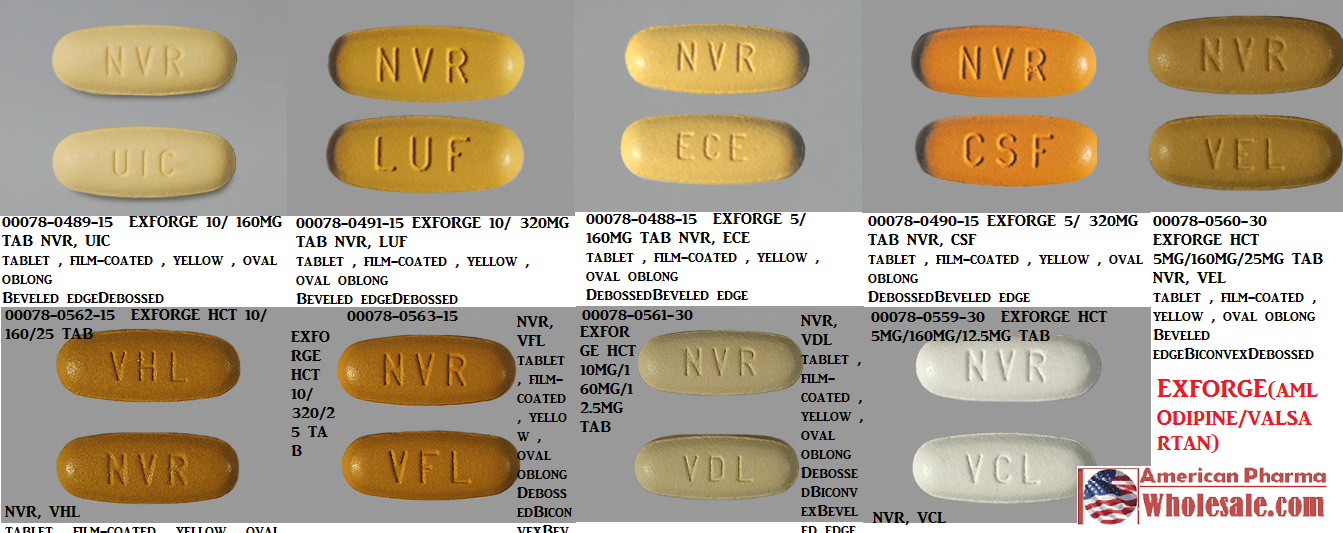 Rx Item-Exforge 10/160MG 30 Tab by Novartis Pharma USA 