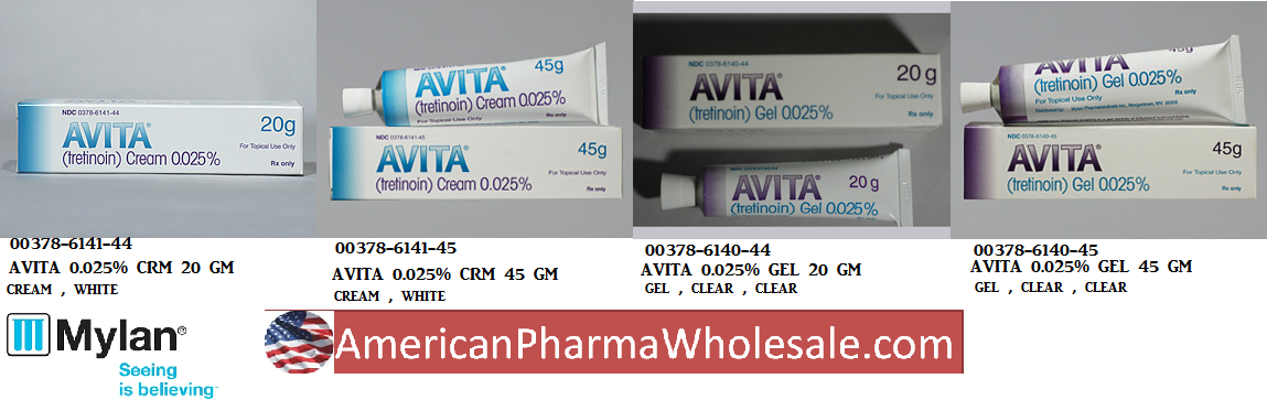 Rx Item-Avita 0.025% 20 GM Gel by Mylan Pharma USA 