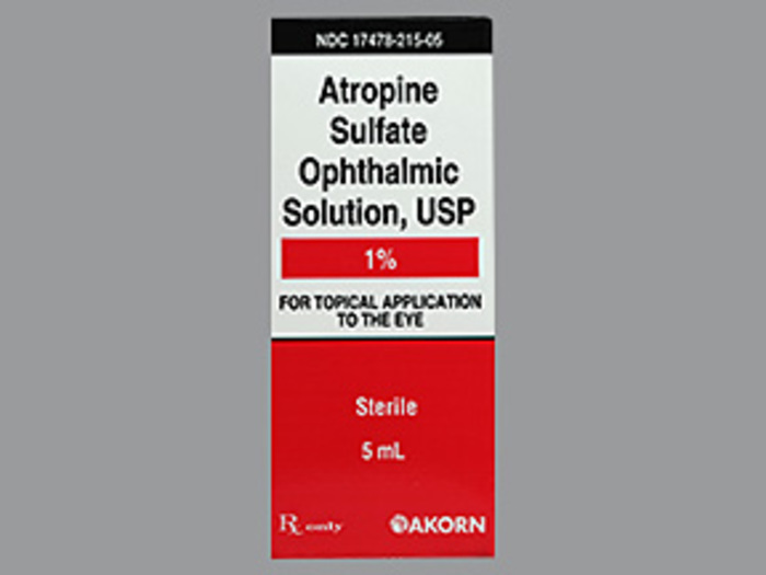 Rx Item-Atropine Sulfate Ophthalmic 1% 5 ML O/S by Akorn Pharma USA Brand 