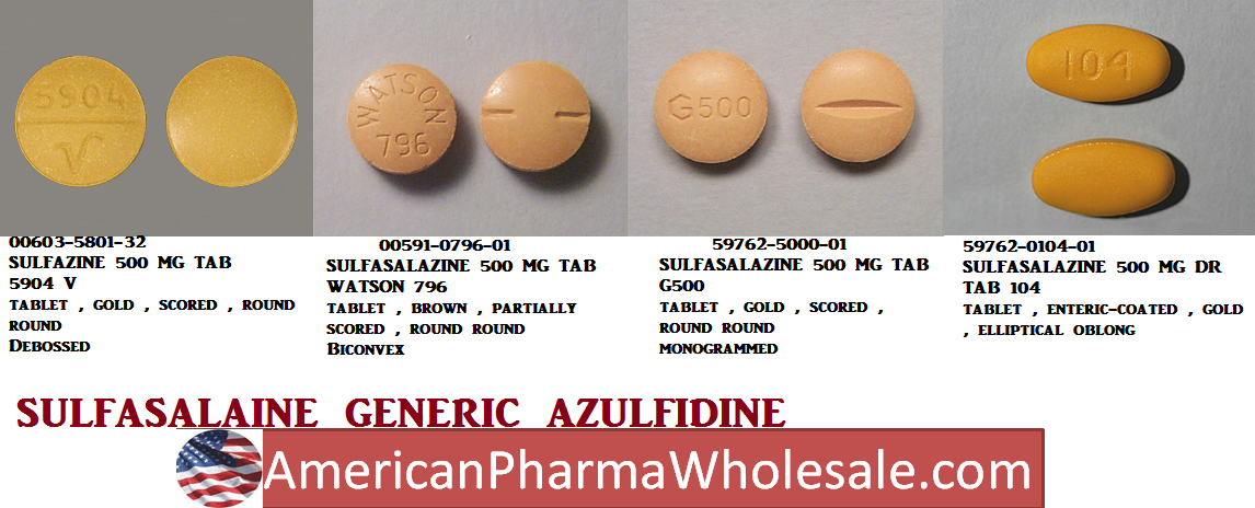 Rx Item-Sulfasalazine 500MG 100 Tab by Greenstone Pharma USA 