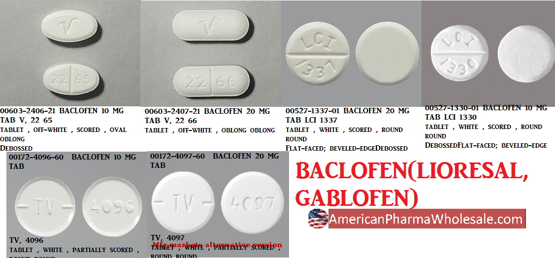 Rx Item-Baclofen 20MG 100 Tab by Teva Pharma USA 