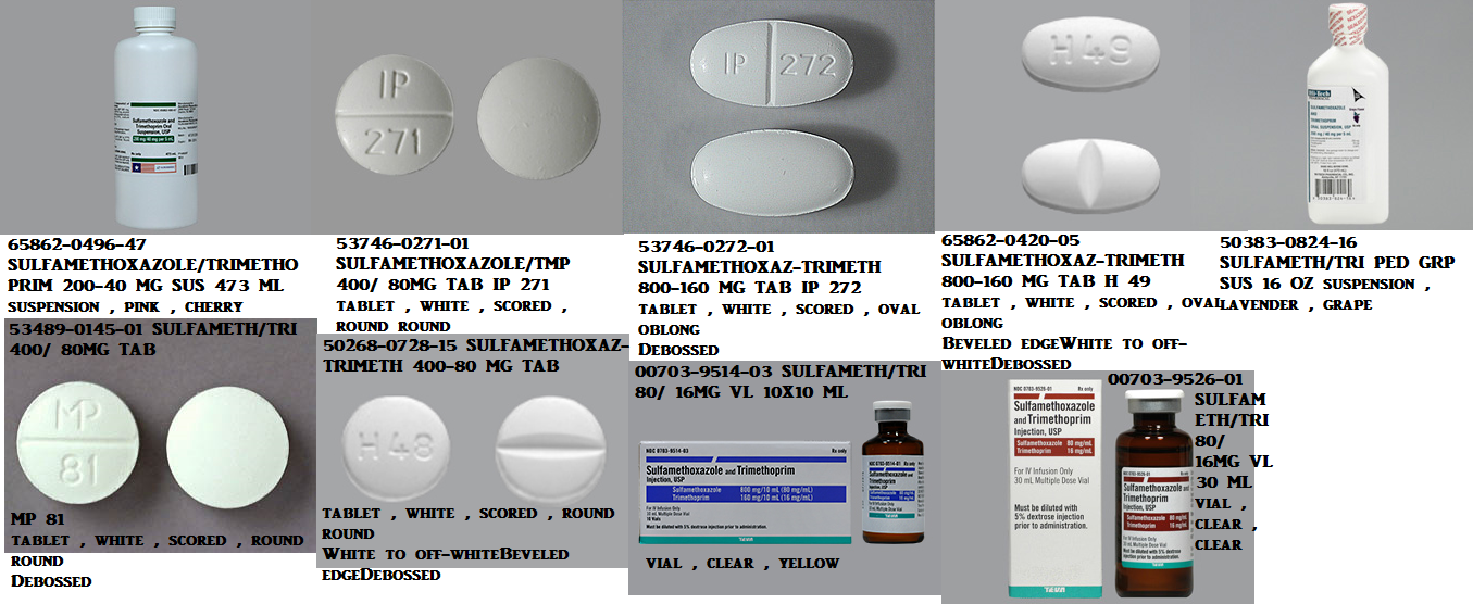 Rx Item-Sulfamethoxazole-Trimthoprim 400-80 MG 100 Tab by Aurobindo Pharma USA 