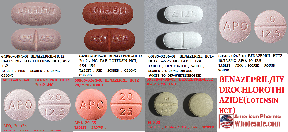 Rx Item-Benazepril -HCTZ 10/12.5MG 100 Tab by Mylan Pharma USA 