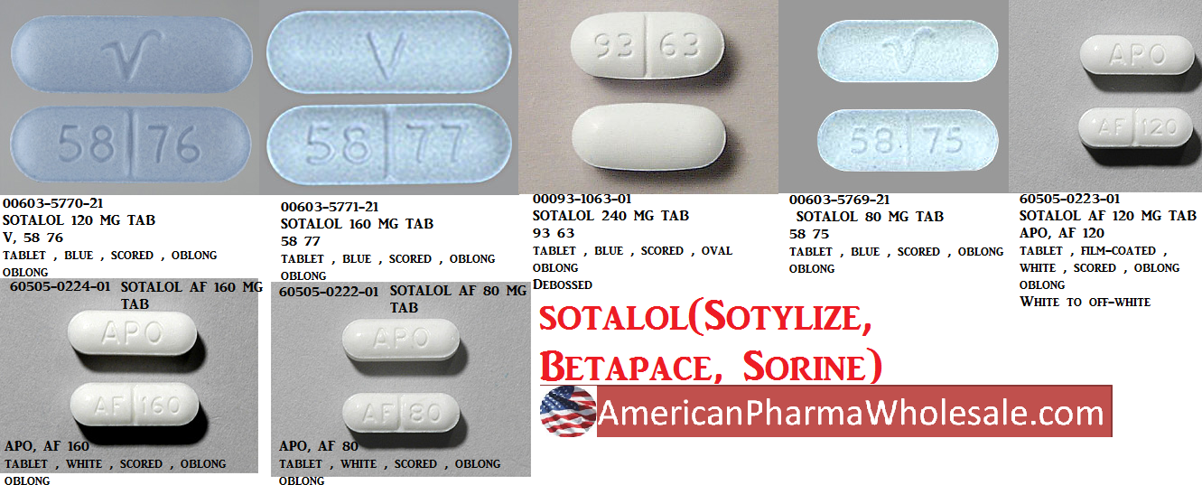 Rx Item-Sotalol 240MG 100 Tab by Teva Pharma USA 