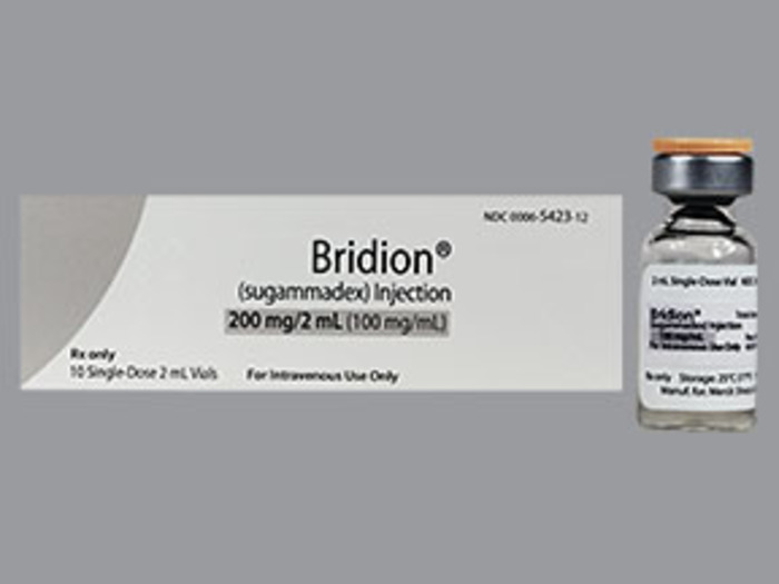 Rx Item-Bridion 100MG/ML 10X2 ML Single Dose Vial  by Merck & Co Pharma USA 