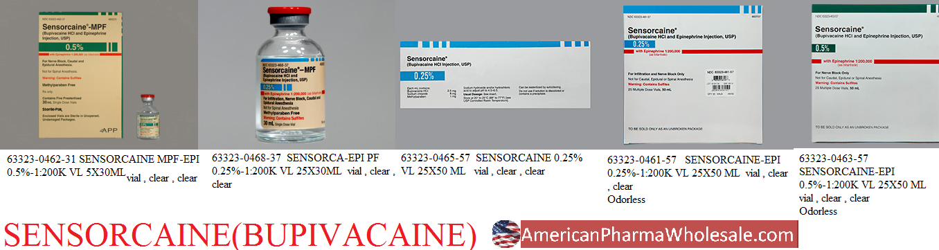 Rx Item-Sensorcaine 0.5% 25X10 ML Vial by Fresenius Kabi Pharma USA 