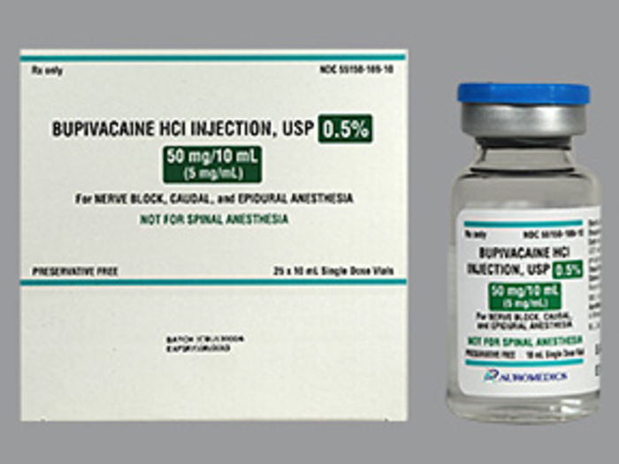 Rx Item-Bupivacaine 0.5% 25X10 ML Single Dose Vial by Auromedics Pharma USA 