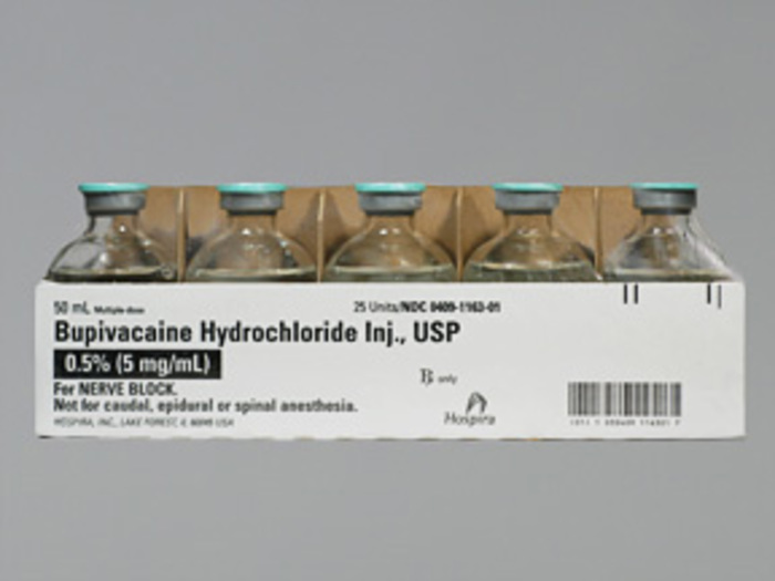 Rx Item-Bupivacaine 0.5% 25X50 ML Vial by Pfizer Pharma USA Injec