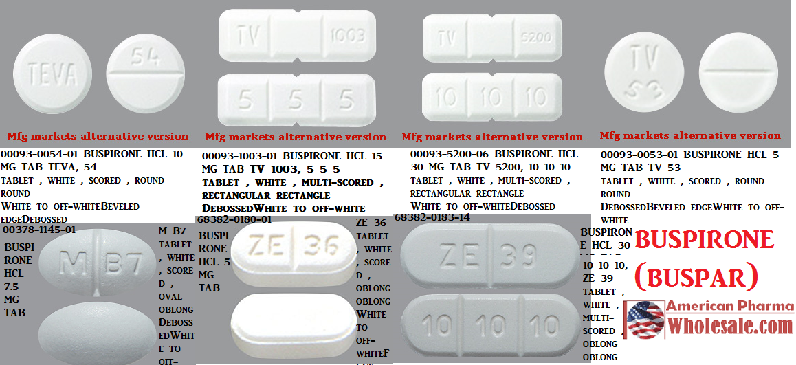 Rx Item-Buspirone 10MG 100 Tab by Mylan Institutional Pharma USA 