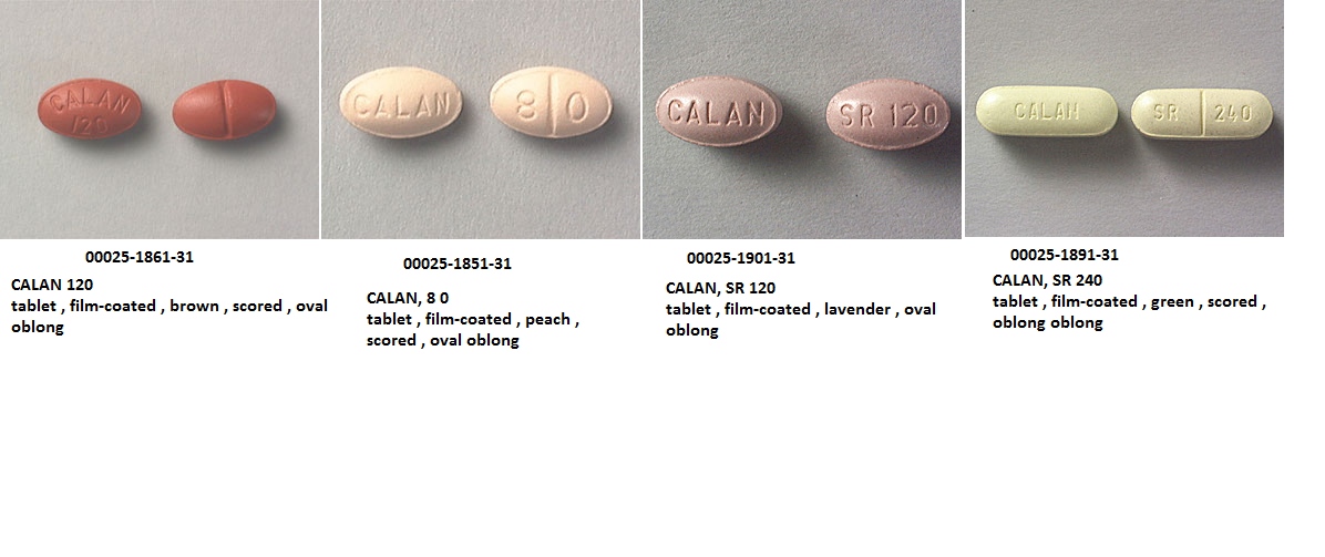 Rx Item-Calan SR 180MG 100 CPL by Pfizer Pharma USA 