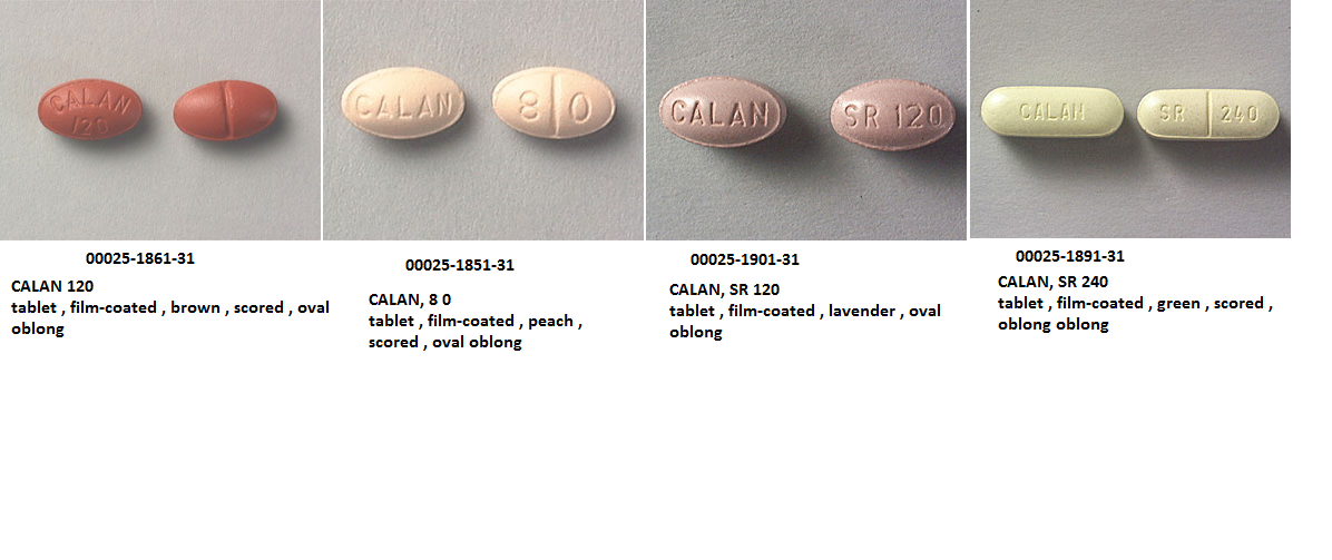 Rx Item-Calan SR 120MG 100 CPL by Pfizer Pharma USA 