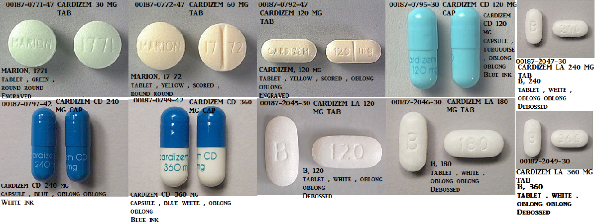 Rx Item-Cardizem LA 360MG 30 Tab by Valeant Pharma USA 