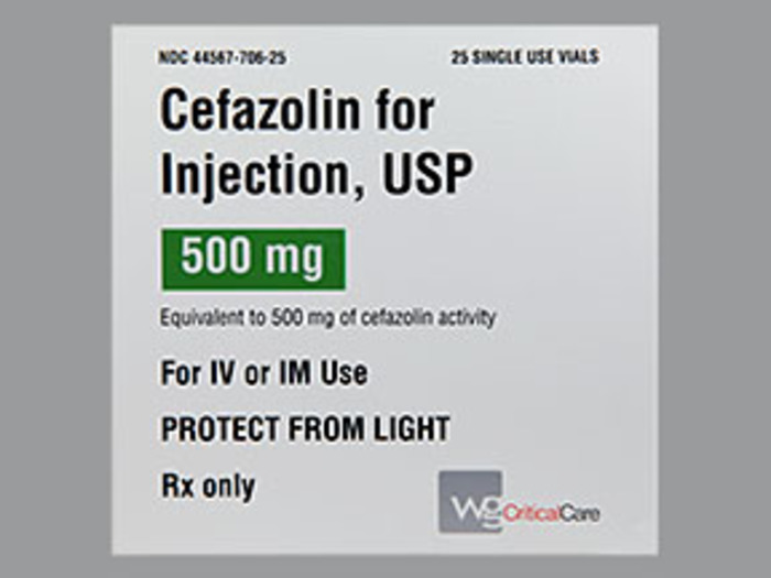Rx Item-Cefazolin 500MG 25 Vial by Wg Critical Care Pharma USA 