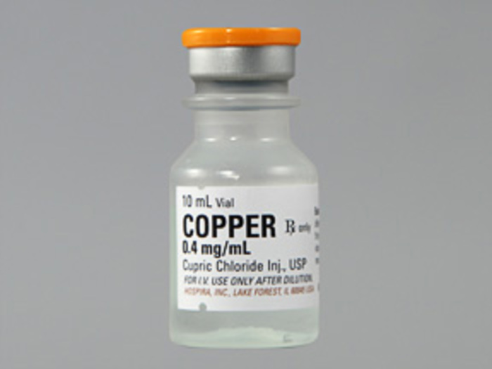 Rx Item-Copper Trace 0.4MG/ML 25X10 ML Vial by Pfizer Pharma USA Injec
