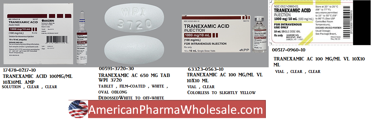 Rx Item-Tranexamic Acid Ac 100MG/ML 10X10 ML Vial by American Regent Lab USA 