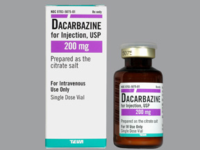 Rx Item-Dacarbazine 200MG Vial -Keep Refrigerated - by Teva Pharma USA Inj