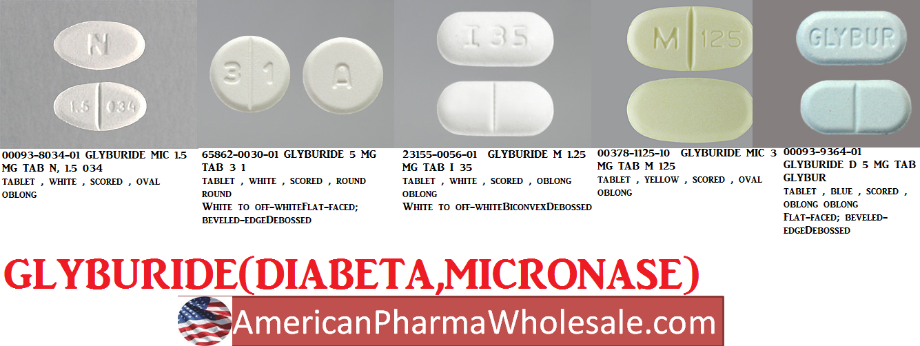 Rx Item-Glyburide M 2.5MG 100 Tab by Heritage Pharma USA 