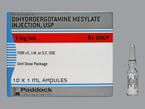 Rx Item-Dihydroergotamine 1MG/ML 10X1 ML AMP by Perrigo Pharma USA 