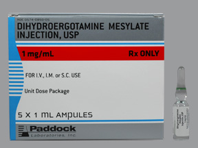 Rx Item-Dihydroergotamine 1MG/ML 5X1 ML Ampoule by Perrigo Pharma USA 