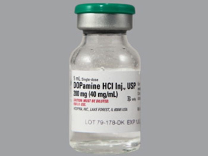 Rx Item-Dopamine 200MG 25X5 ML Vial by Pfizer Pharma USA Injec