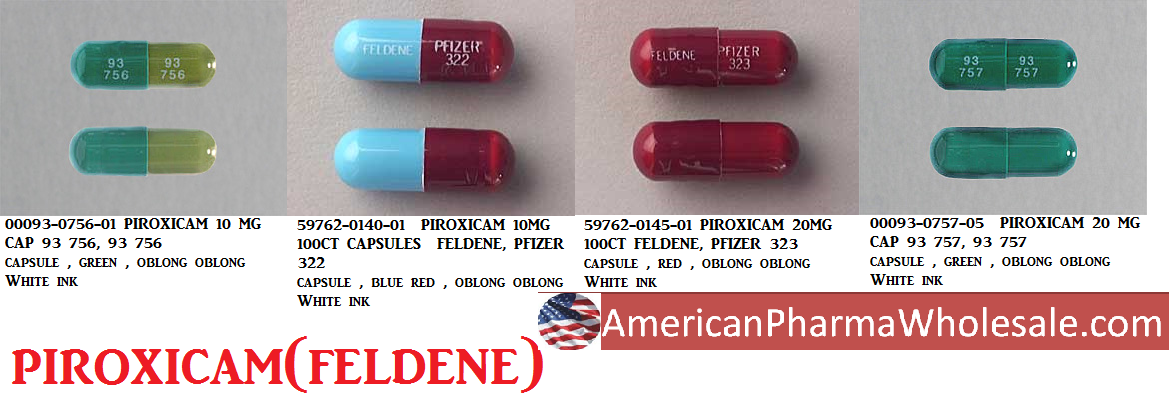Rx Item-Piroxicam 20MG 100 CAP by Greenstone Pharma USA 