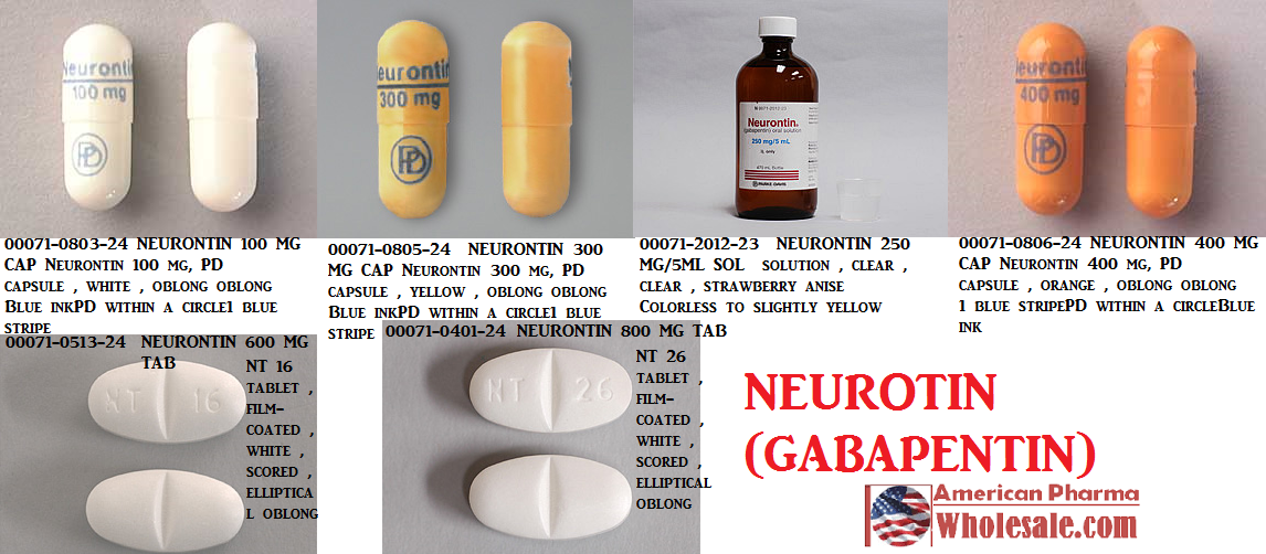 Rx Item-Neurontin 600MG 100 Tab by Pfizer Pharma USA 