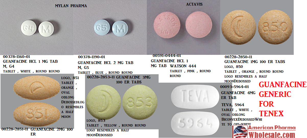 Rx Item-Guanfacine 4MG 100 Tab by Teva Pharma USA 