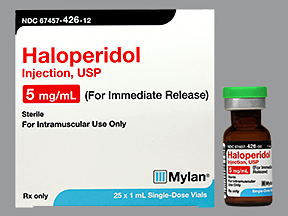 Rx Item-Haloperidol 5MG-ML 25X1 ML Single Dose Vial by Mylan Institutional Pharma USA 
