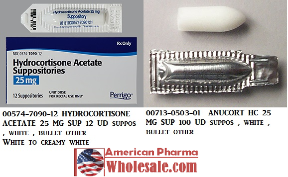 Rx Item-Anucort Hc 25MG 24 Suppository by Cosette Pharma USA 